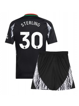 Billige Arsenal Raheem Sterling #30 Bortedraktsett Barn 2024-25 Kortermet (+ Korte bukser)